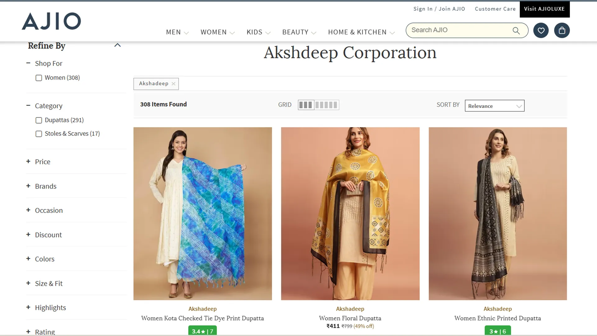 Akshadeep — Live on Ajio